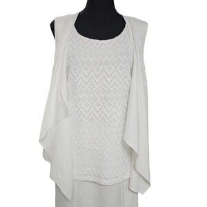 Chico's Anni Texture Tank And Lyocell Flowy, Sharkbite Duster Summer Set, Size 4